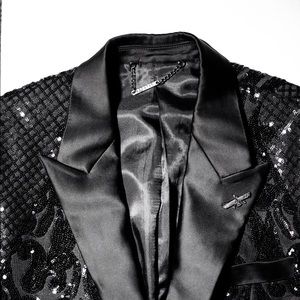 Black Barabas sequins blazer